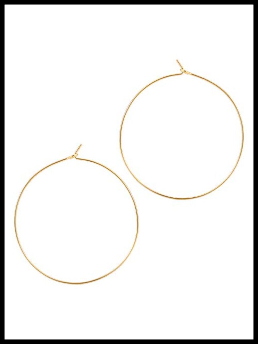 Thin Gold Hoop Earrings Hypoallergenic Lightweight Dainty Large